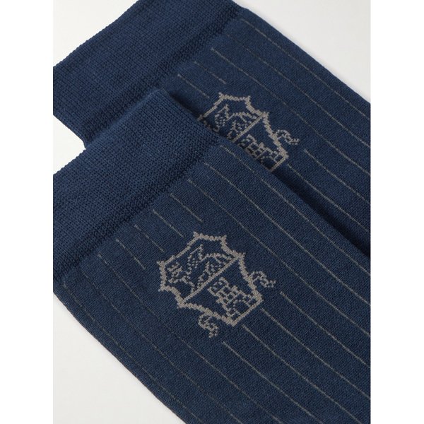 브루넬로쿠치넬리 로고 자카드 코튼 양말 46376663162997948