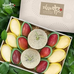 [9/21(월) 오전 9시결제건까지 명절전배송]프리미엄 에디션 과일혼합세트 4호(애플망고6+골드망고6+메론2) 총 14과 8kg이상