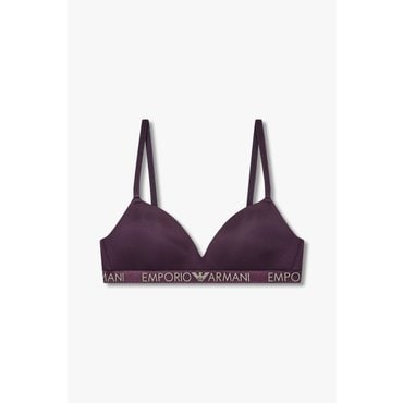 EMPORIO ARMANI 여성 빅 로고 밴딩 패디드 트라이앵글 브라 (0824381536)