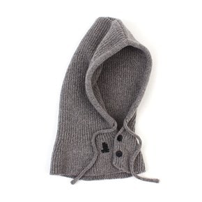 Wool Knit Gray Open Balaclava 바라클라바