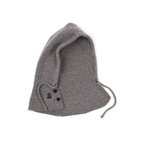 Wool Knit Gray Open Balaclava 바라클라바