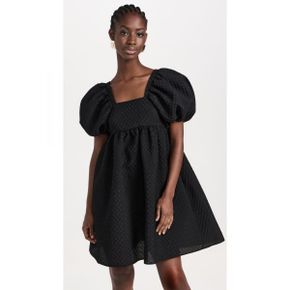 5445509 Cecilie Bahnsen Tilde Dress Blossom Matelasse Black