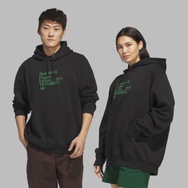 아디다스오리지널스 [남녀공용] 마크곤잘레스가 커스텀 아크워크를 담은 클래식 스뮤포일 후드 티셔츠(JC7656)