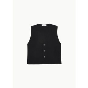 크리스타세야 26SS Washi Paper Button Down Vest, Black