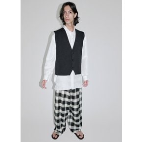 크리스타세야 26SS Washi Paper Button Down Vest, Black