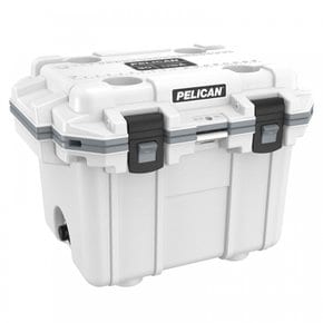 PELICAN PRODUCTS사 PELICAN 30QT 엘리트 쿨러 화이트 X그레이 30Q-1-WHTGRY