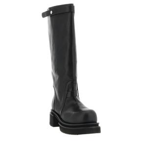 26FW 릭 오웬스 타워 카프스킨 롱 레더 부츠 RI341595BM BLACK