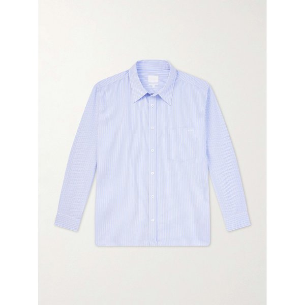 Malaury 로고 자수 스트라이프 코튼 포플린 셔츠 46376663163034857