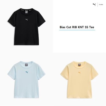 푸마 바이어스 컷 립 반팔 티 여성용 940637 - 01 02 03  Bias Cut RIB KNT SS Tee