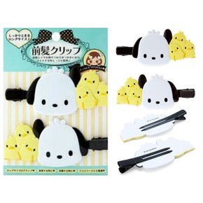 산리오 sanrio 앞머리 머리핀 롱타입 머리클립 2개 세트 포차코 당일4시발송마감