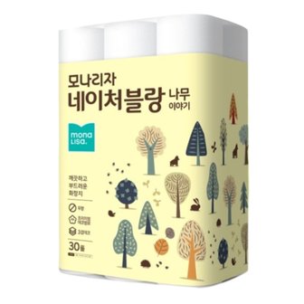  모나리자 네이처블랑 나무이야기 휴지 27m 30롤 x 1팩