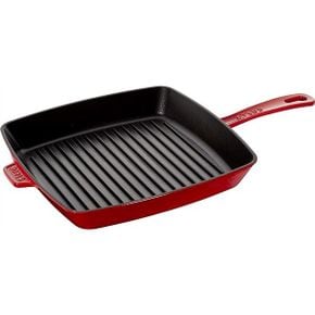 독일 스타우브 그릴팬 STAUB 1003315 American Cast Iron Induction Grill Pan 30 cm Cherry Red