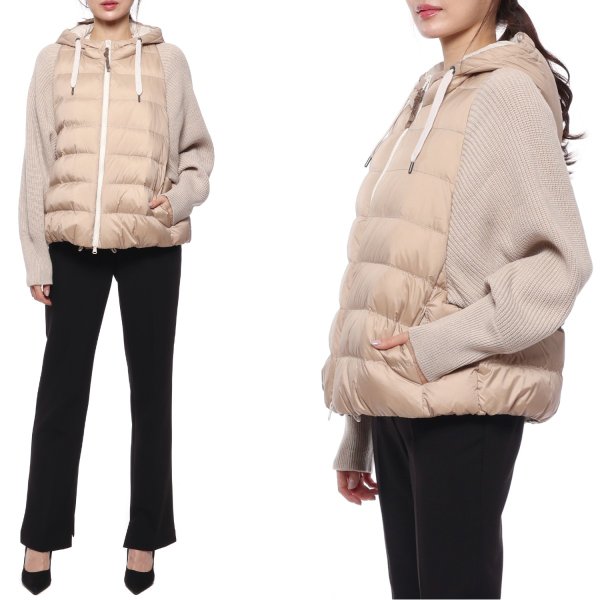 [부산점] 23FW 여성 니트 슬리브 다운 점퍼 (MH5042699 C9504 23F)