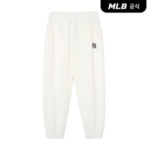 MLB [코리아공식]베이직 미디움로고 조거팬츠 NY (Cream)