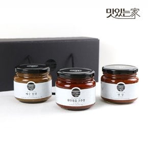 명담 선물세트 2호 (한우볶음고추장 500g, 된장 500g, 쌈장500g)