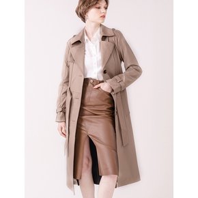 LAMBSKIN LONG TRENCH COAT-BG