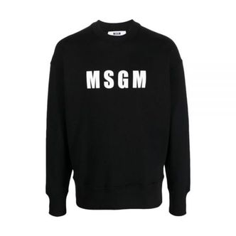 MSGM 엠에스지엠 로고 프린팅 맨투맨 티셔츠 (3440MM162 237000 99)