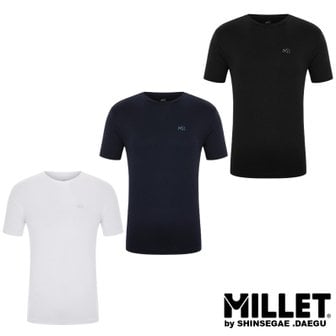 밀레 MVSUT457[남성] 23년 아이스 냉감 기능성 반팔 라운드 티셔츠 3팩 SET(출시가 70,000원)