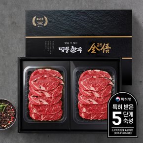 [산지직송/냉장](1+등급/암소) 한우선물세트 1kg (등심500g,등심500g)