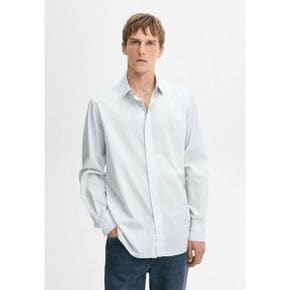 5091135 Massimo Dutti STRIPED - Shirt light grey