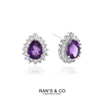 RAN'S&CO [란스앤코] RAN`S&CO 천연자수정(2캐럿) 페어 귀걸이