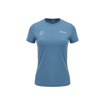 미즈노 여성 런닝 반팔 티셔츠 32YA430017 통기성 신축성 흡한속건 RUNNING SHORT SLEEVE