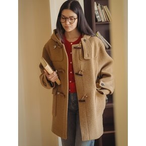 Classic half duffle wool coat_Camel Brown