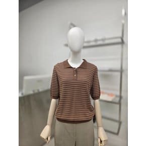 [부산점] 스트라이프 카라 반팔 니트A262PWK411