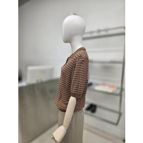 [부산점] 스트라이프 카라 반팔 니트A262PWK411