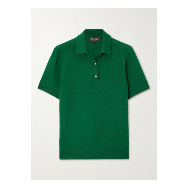 소틸레 울 실크 캐시미어 혼방 폴로 셔츠 세이지 그린 46376663162891041