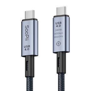 240W 40Gbps 8K 썬더볼트 USB4 C to C 초고속 케이블 S43