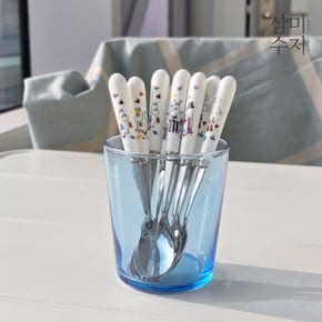 [삼미수저] 무민 프렌즈 5가지 캐릭터 도자기 티스푼/과일포크 중 선택