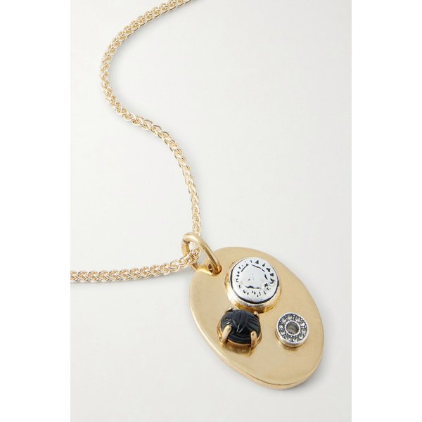 메종 메일 아르펠 골드 플레이트 글라스 크리스탈 목걸이 46376663163039975