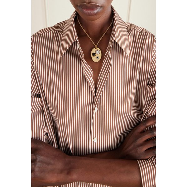 메종 메일 아르펠 골드 플레이트 글라스 크리스탈 목걸이 46376663163039975