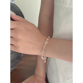 silver925 stick loop bracelet (2color)