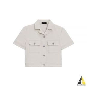 띠어리 24SS Short-Sleeve Military Shirt in Neoteric Twill (O0304104 G6P) (숏 슬리브