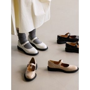 punching maryjane loafer ivory