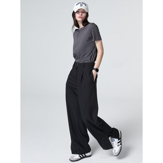 마롭(MaLoupe) 2119 원턱 슬릿 와이드팬츠 (2 COLOR)