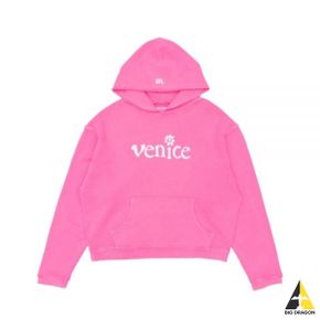 Silver Printed Venice Hoodie Knit - Pink (ERL07T031) (실버 프린트 베네치아 패치 후드