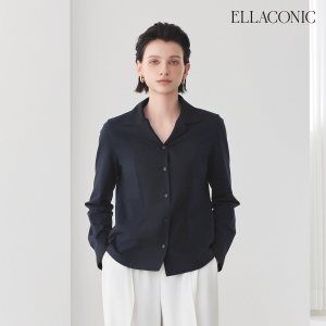 엘라코닉 [런칭가79,000원→3만원↓] 엘라코닉 면실크 콤비 셔츠