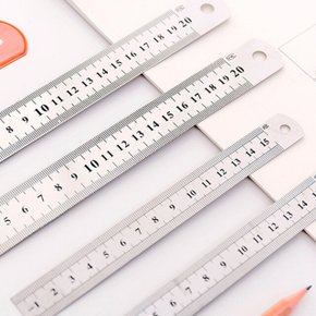 철자 직자 15CM 20CM 30CM 눈금 자 스틸 스텐 철제 금속 인치 두꺼운 얇은 자