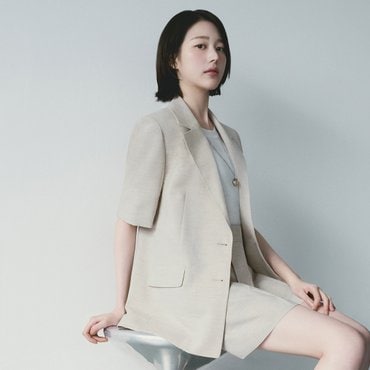 케네스레이디 시스루 라운드넥 반팔니트(장다아 착용) EKPOPC0100