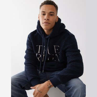 트루릴리젼 [TRUE RELIGION] PULLOVER SHERPA HOODIE_105613_NIGHTSKY