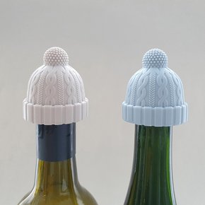 MONKEY BUSINESS BEANIE BOTTLE STOPPER GRAY BLUE 와인스토퍼