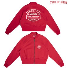 [TRUE RELIGION] 오버사이즈 져지 블루종 자켓 레드