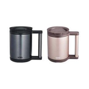 일본 써모스 콜드컵 Thermos JCP280C BK 진공 단열 머그 9.5 fl oz 280 ml 블랙 CAC 카카오 세트