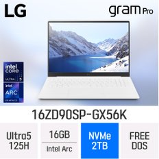 LG전자 그램 프로16 16ZD90SP-GX56K - 램 16GB/NVMe 2TB/FREEDOS