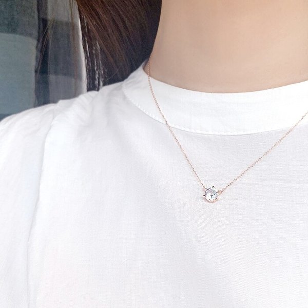 92.5실버 알리 크리스탈 목걸이 NA0190