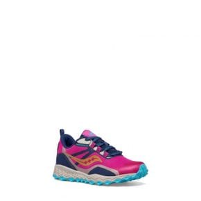 키즈 Saucony 페레그린 12 쉴드 워터 리펠런트 발수 하이킹 스니커즈 운동화 - 네이비 핑크 8723