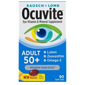 Bausch Lomb Ocuvite Lutein 바슈 롬 오큐바이트 어덜트50+ 루테인 제아잔틴 오메가3 90소프트젤